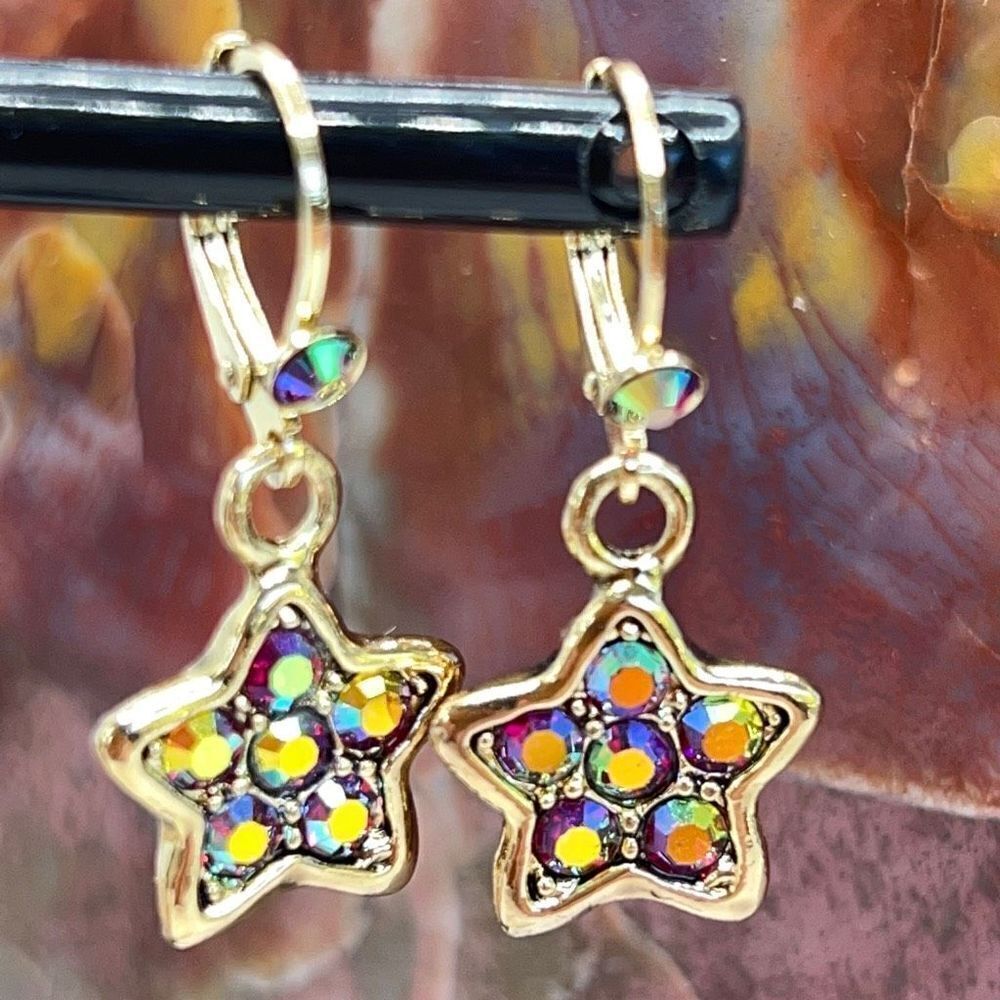 KIRKS FOLLY FREEDOM STAR DANGLE EARRINGS